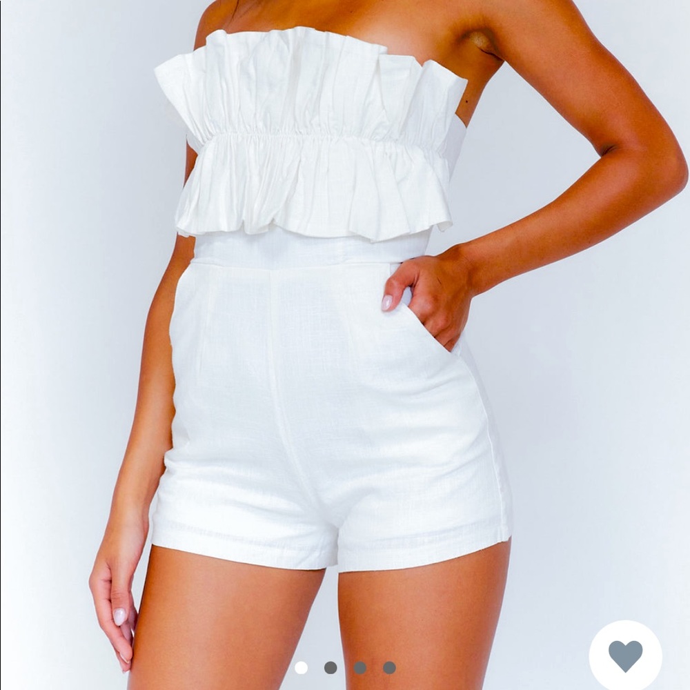 Princess Polly Hunter Mae Romper White